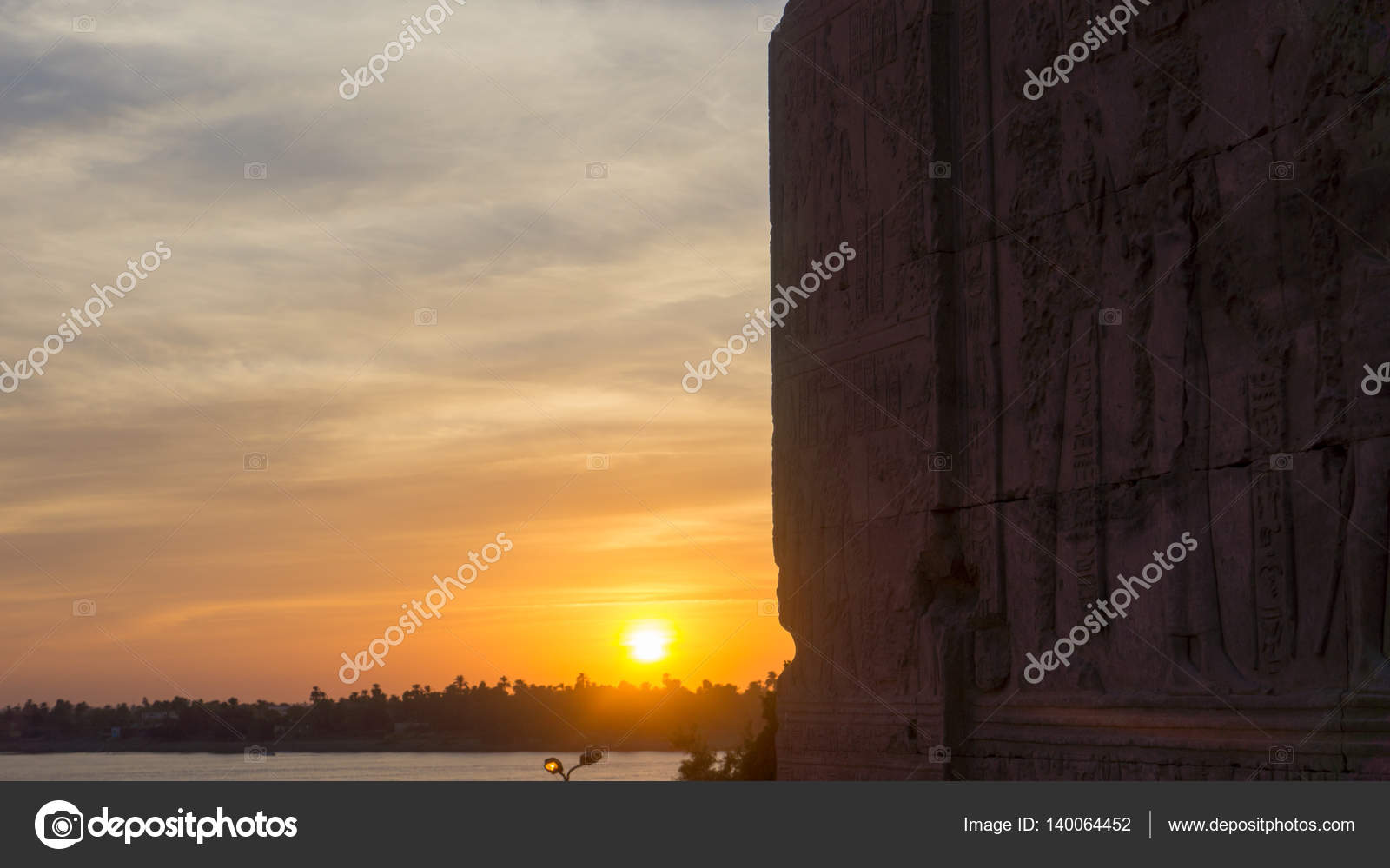 Agypten Sonnenuntergang Aus Der Antike Beobachten Stockfoto C Max Borisoff1