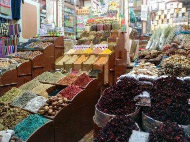 Luxor city Mısır, bilinmeyen bazı nadir mallar pazar yerinde 