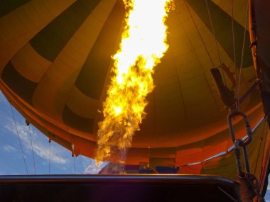 Sıcak hava balon uçuş için hazır