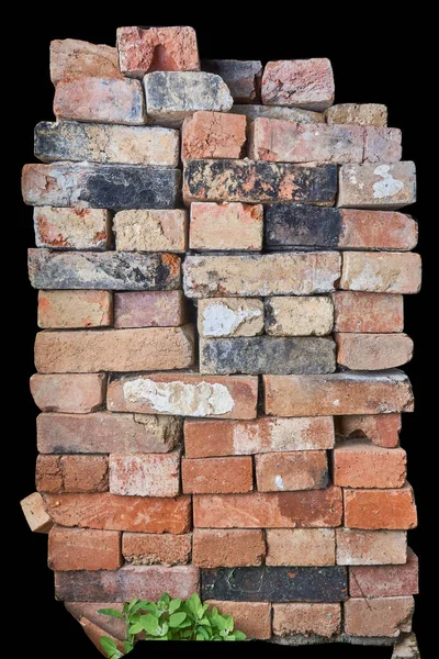 Surface texture rough bricks masonry texture detail isolated — Stock Photo, Image