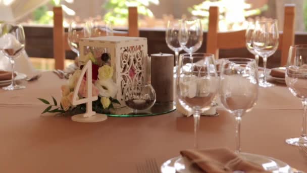 Table de banquet servi — Video