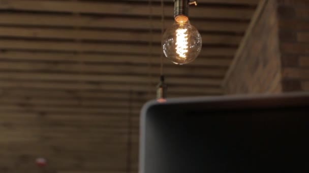 Lámparas espirales incandescentes — Vídeos de Stock