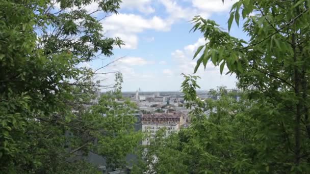 Paysage urbain Bâtiments et arbres — Video