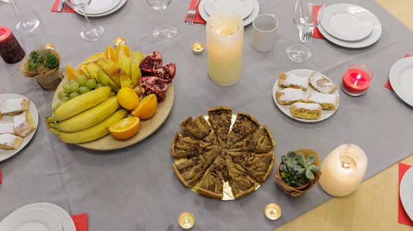 Pasta ve meyve Festival tablo