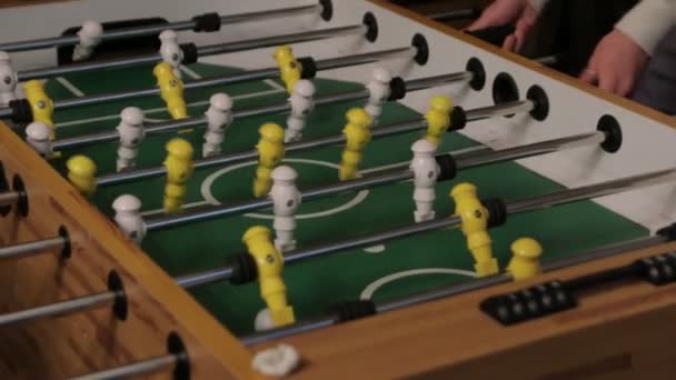 El objetivo de fútbol de mesa — Vídeos de Stock