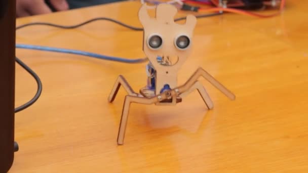 The Toy Robot Electronic the — Stock Video