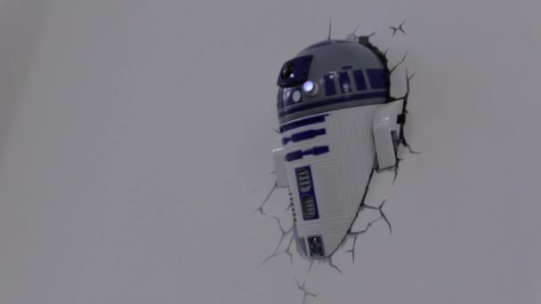 Il robot R2-D2 Star Wars — Video Stock