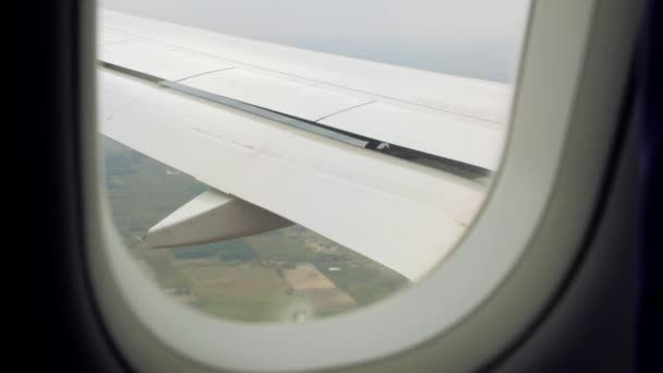 Uçak Kanatları Havadan Kanat çırpıyor — Stok video