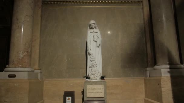 Mujer Estatua Católica Santo — Vídeos de Stock