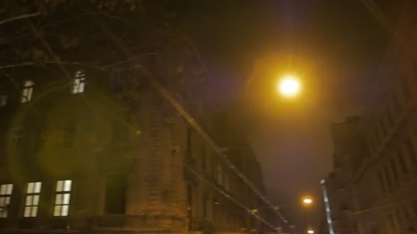 Night City Street Lights — Stock Video