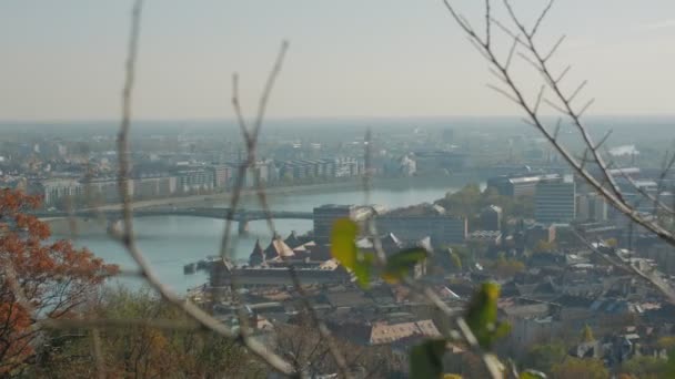 Budapester Herbst-Stadtbild — Stockvideo