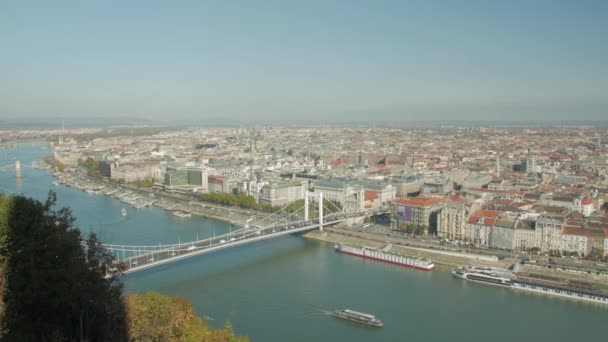 Budapests stadsbild panorama — Stockvideo