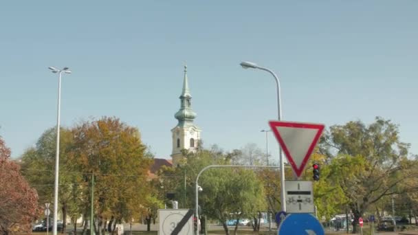 Old Chapel Travel Cityscape — Videoclip de stoc