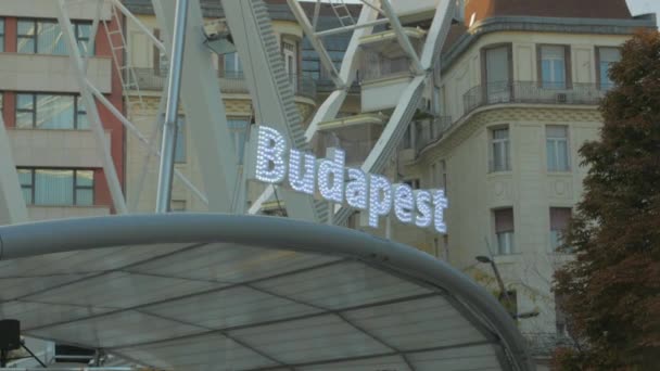 Budapest On Ferris Wheel — Stok video