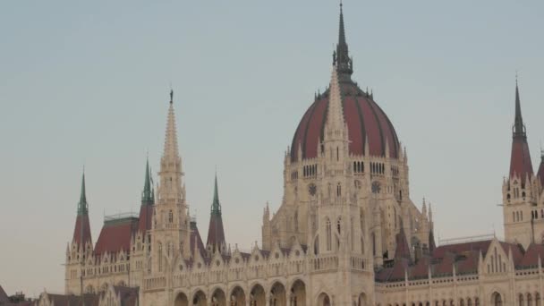 Здание парламента Венгрии Timelapse — стоковое видео