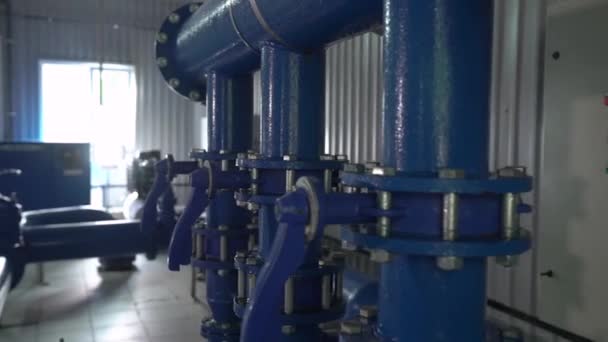 Water Pipes Valves System — Stock Footage Water Pipes Valves System Stock Footage