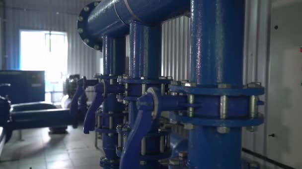 Water Pipes Valves System — Stock Video