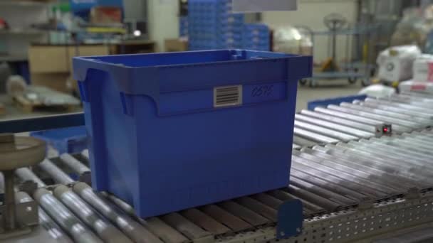 Conveyor And Box — Stock Video