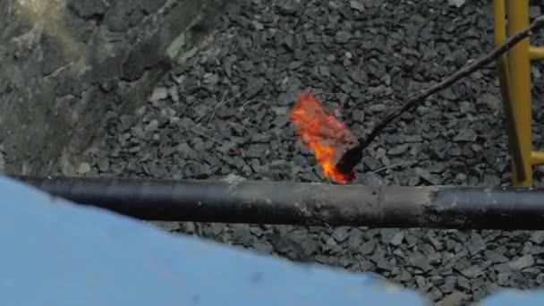 Encendido del tubo de gas — Vídeos de Stock