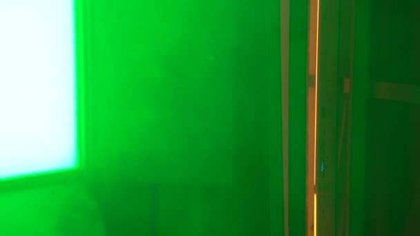 Studio Green Lighting Smoke — Wideo stockowe