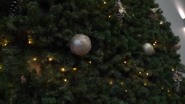New Year Decor Christmas Tree — Stock Footage New Year Decor Christmas Tree Video Clip