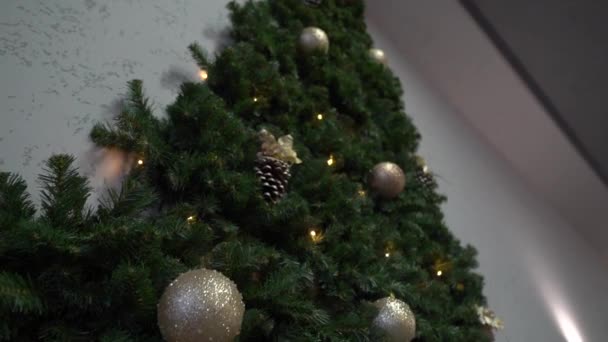 New Year Decorations Garland — Stock Footage New Year Decorations Garland Royalty Free Stock Footage