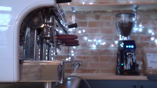 Macchina da caffè professionale — Video Stock