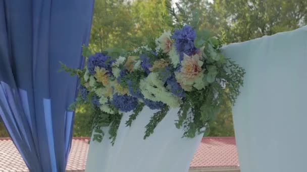 Bruiloft Floristische Decor — Stockvideo