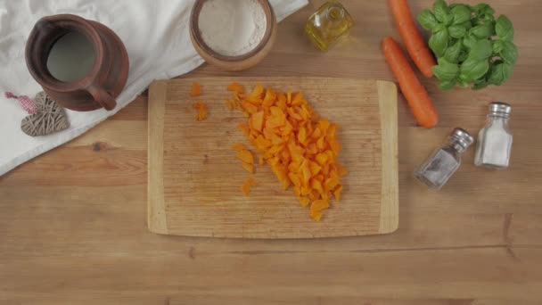 Carrot Table Top Background — Stockvideo