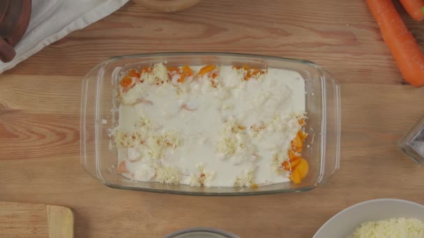 Carrot Dish For Baking — Stock video