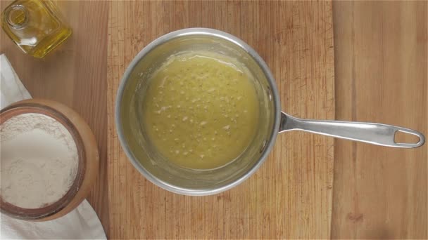 Boiling Butter Cooking — Stock Video