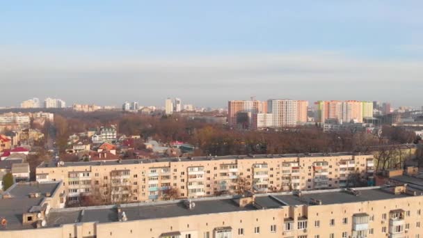 Letecký Cityscape Sunny Day — Stock video