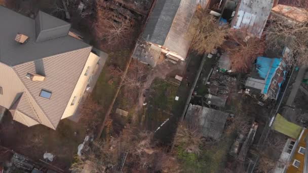 Vista aérea pobre do distrito — Vídeo de Stock