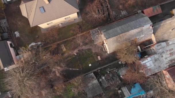 Καημένα σπίτια Αεροφωτογραφία — Αρχείο Βίντεο