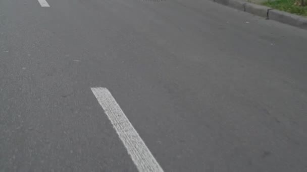 Road Marking Lines And Arrows — Stock Video