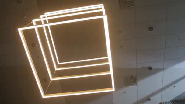 Modern Squares LED iluminação — Vídeo de Stock