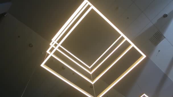 Moderne LED-Beleuchtung Quadrate — Stockvideo