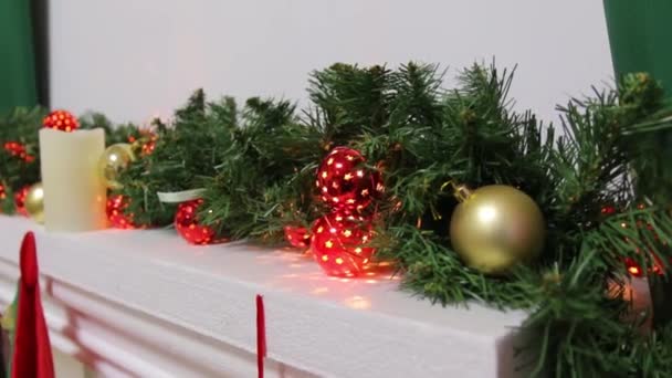 Bolas de Navidad Luces — Vídeos de Stock