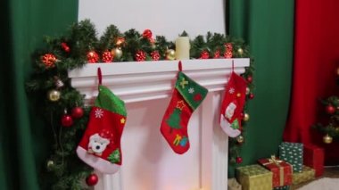 Noel Çorapları Şöminesi