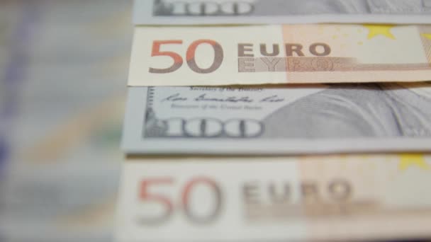 Dollar And Euro — Stock Video