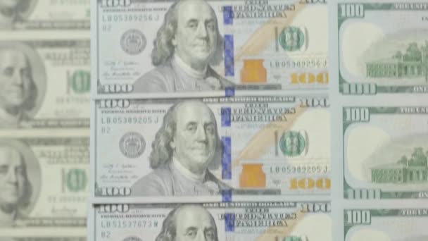100 Dolar Banknota — Stok video