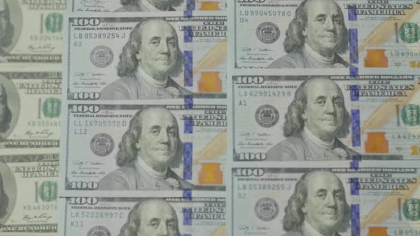 100 Dolar Banknotları — Stok video