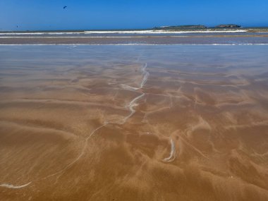 Fas 'ta Essaouira Plajı, Afrika.