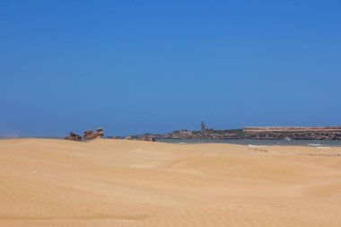 Fas 'ta Essaouira Plajı, Afrika.