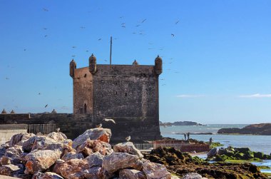 Scala liman ve kalenin Essaouira içinde