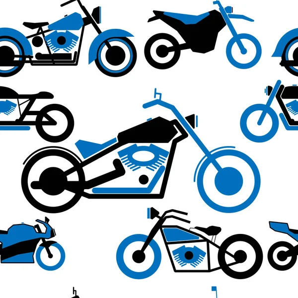 Patrón de motocicleta sin costura — Vector de stock