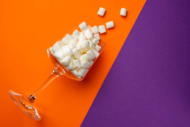 Seçici odak, bir bardakta lokum