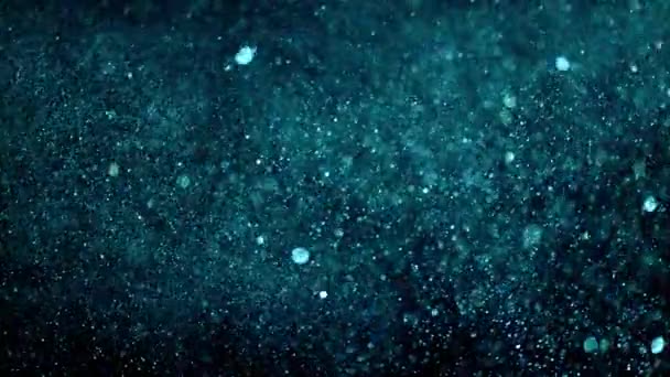 Beautiful Animation Multi Colored Flying Flickering Particles Scattered Black Background — Stock Video