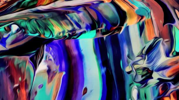 Красива Анімація Абстракція Різнокольорових Фарб Водному Потоці Твіст Рух — стокове відео