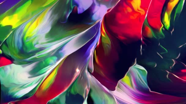Красива Анімація Абстракція Різнокольорових Фарб Водному Потоці Твіст Рух — стокове відео